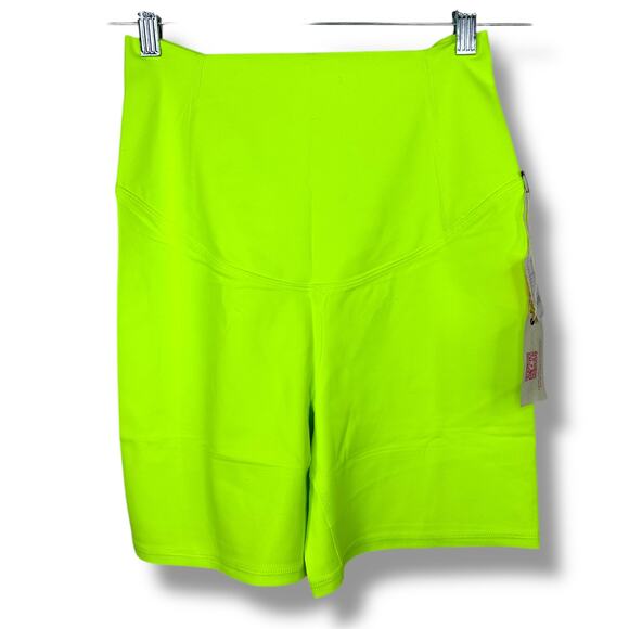 FP Movement x Hatch NWT Never Better Highlighter Yellow Maternity Biker Shorts - Picture 3 of 11